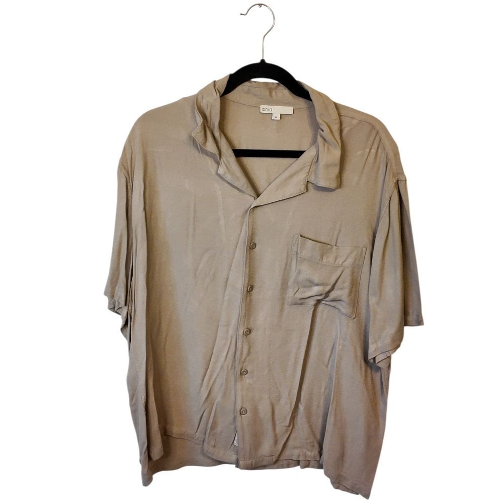 Onia Light Taupe Short-Sleeve Shirt